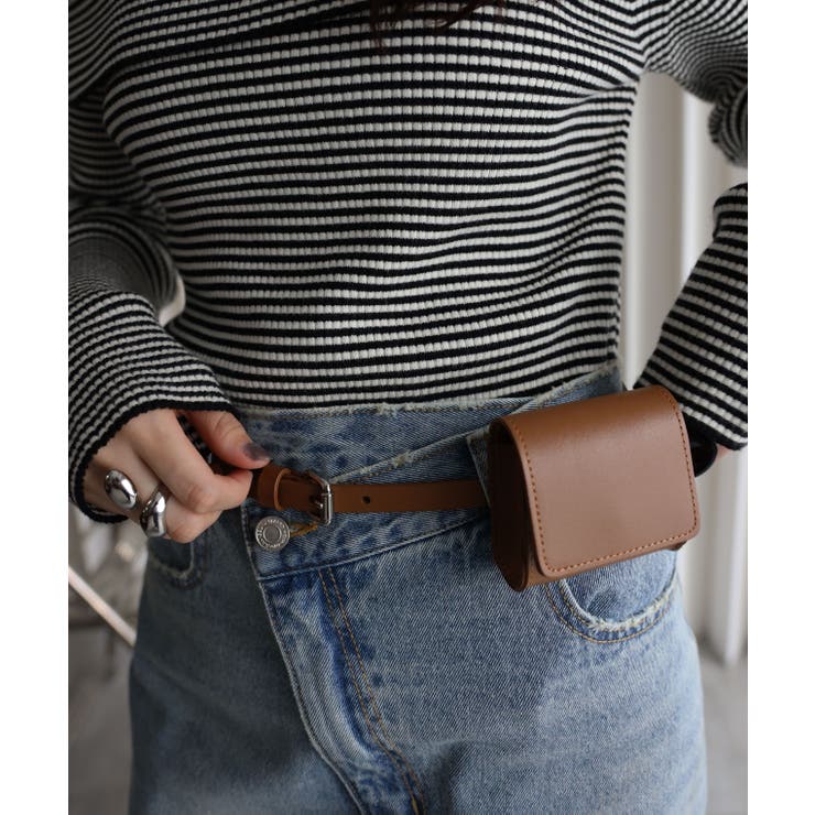 ベージュ | ミニウエストポーチベルト | YENNA