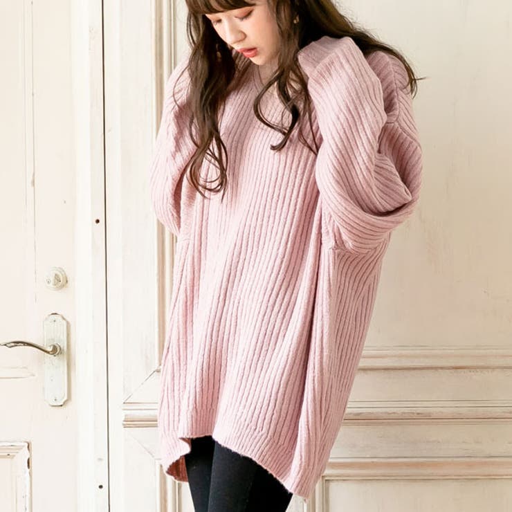 ニットトップス オーバーサイズ 冬[品番：YU000043423]｜夢展望