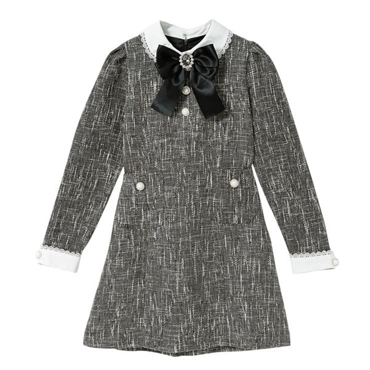 ワンピース ツイード ビジュー[品番：YU000043195]｜夢展望