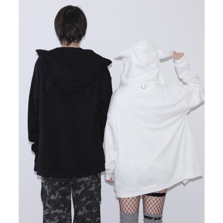 【美品】DEXCORE プルオーバー パーカー DIMLIM DEVILOOF HIDEUPプルオーバーパーカー ブラック | HIDEUP ONLINE STORE