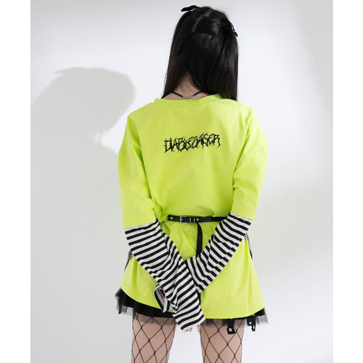 ロゴボーダー長袖レイヤードカットソー 韓国 夢展望 | 夢展望 | 詳細画像11 