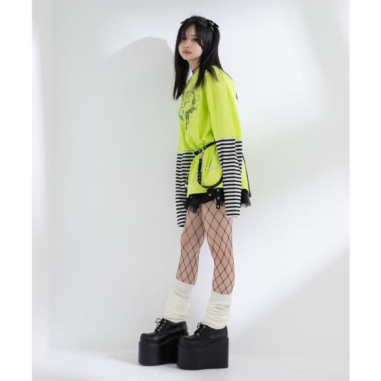 ロゴボーダー長袖レイヤードカットソー 韓国 夢展望 | 夢展望 | 詳細画像12 