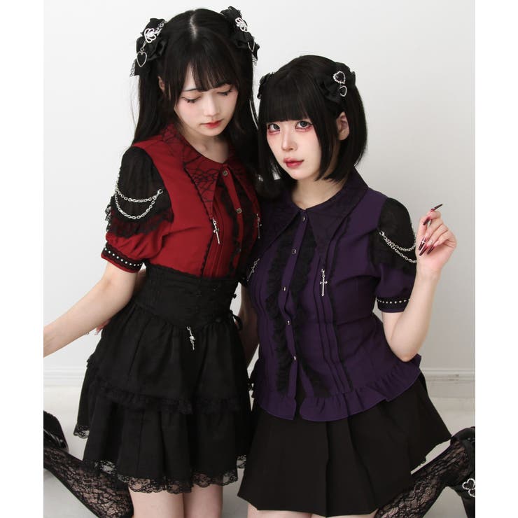 新品同様/ロシャス ROCHAS レリアン 美彩シフォンブラウス 表記9号(M相当) ピンク 黒 小花柄 フリル ロゴ入り お食事会 春夏 トップス 楽天市場】花柄（ブランドロシャス）（レディースファッション