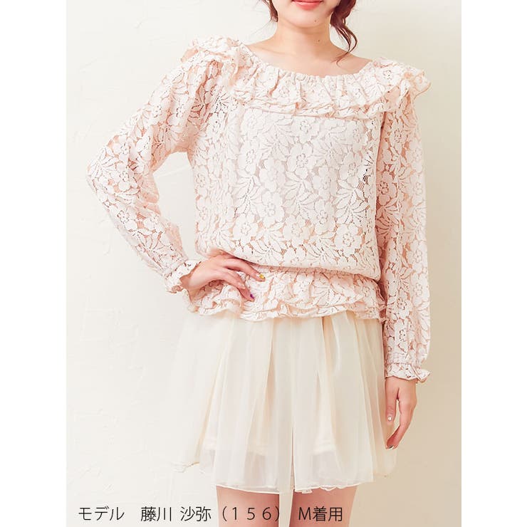 アイボリー レース フリル袖 トップス　フラメンコ【出品9/23まで】 楽天市場】レースフリルトップス [YJA-0305-6043] フラダンス