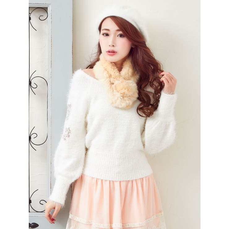 ふわふわリアルファーティペットがプチプラ♪ラビットファーマフラー MR GL | 夢展望 | 詳細画像5 