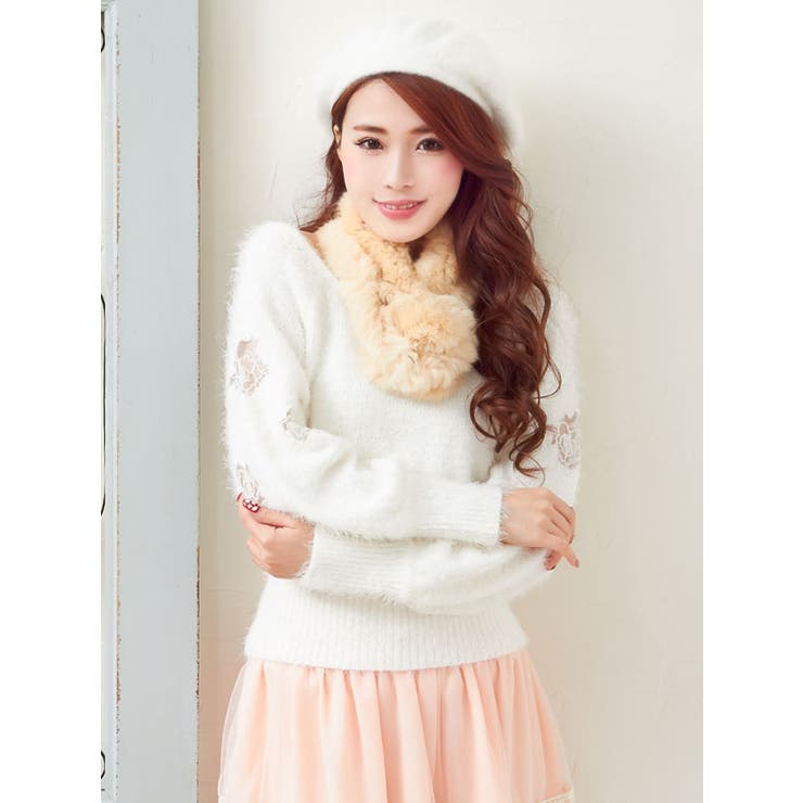 ふわふわリアルファーティペットがプチプラ♪ラビットファーマフラー MR GL | 夢展望 | 詳細画像6 