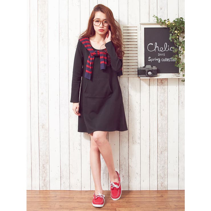 [ボーダー裏地が可愛い マリン風デッキシューズスニーカー |MR|GL|CS] | 夢展望 | 詳細画像9 