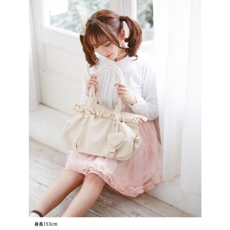 夢展望オリジナル♪ハート型チャーム付き2wayショルダーバッグ
