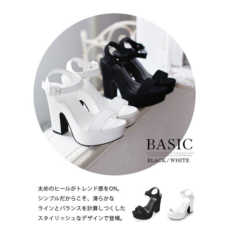 厚底変形チャンキーヒールベルトサンダル |NL|CS||][品番