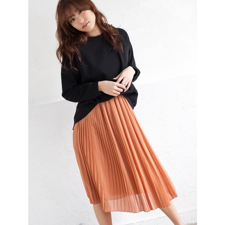 72cm丈シフォンプリーツスカート|NL|MO|CS||][品番：YU000038616