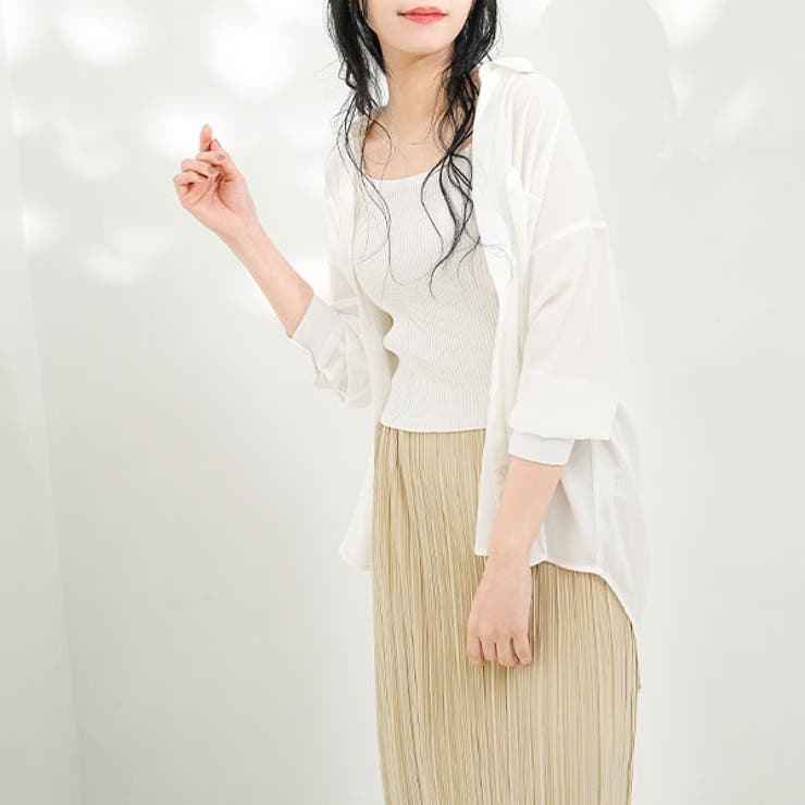 前後差ジョーゼットスキッパー シャツ トップス | 夢展望 | 詳細画像6 