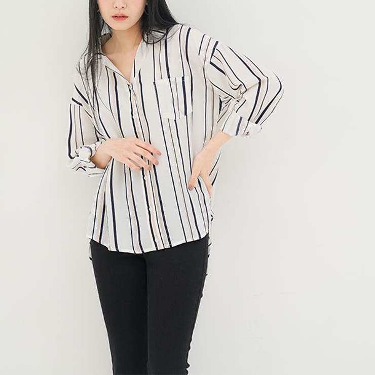 前後差ジョーゼットスキッパー シャツ トップス | 夢展望 | 詳細画像34 