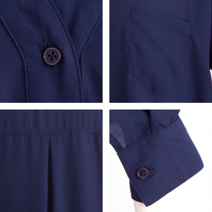 前後差ジョーゼットスキッパー シャツ トップス | 夢展望 | 詳細画像46 