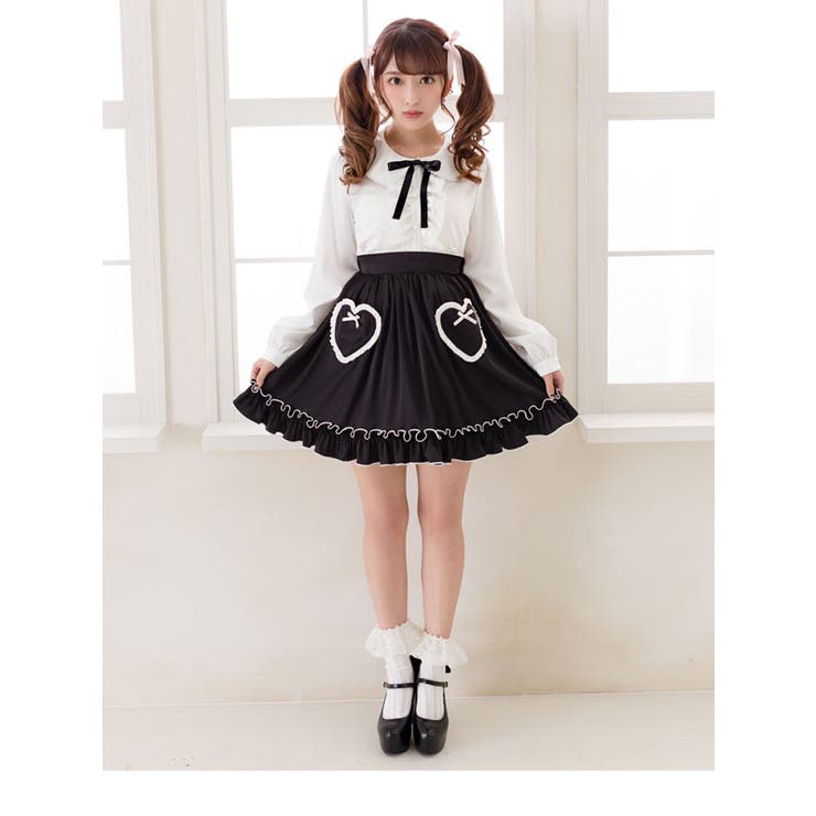 ねこ耳セーラー襟リボン付長袖フリルブラウス|DML|PR|SW||][品番