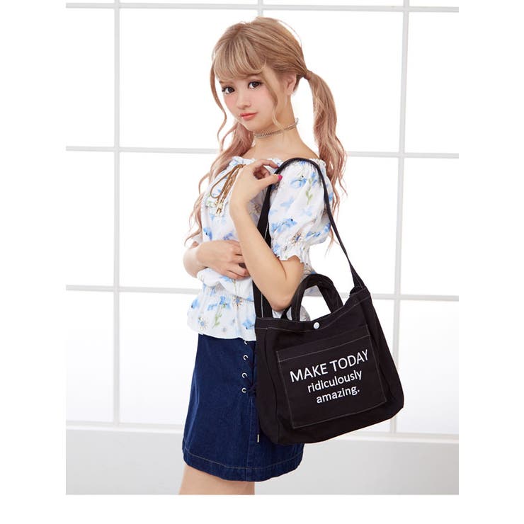 ロゴアクセントワンショルダーポケットトートバッグ |NL|CS