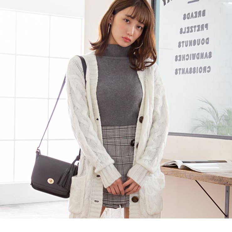 カーディガン ケーブルニット ロングカーディガン | 夢展望 | 詳細画像12 