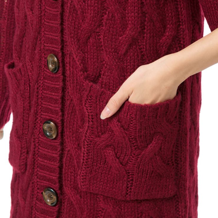 カーディガン ケーブルニット ロングカーディガン | 夢展望 | 詳細画像29 