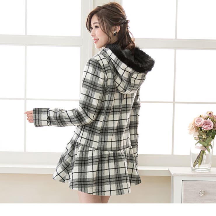 【ノリコさん専用新品未使用】CLOCHE 黒 フード付きダッフルコート 3～10日でお届け】リブ イン コンフォート くぼっち☆とコラボ