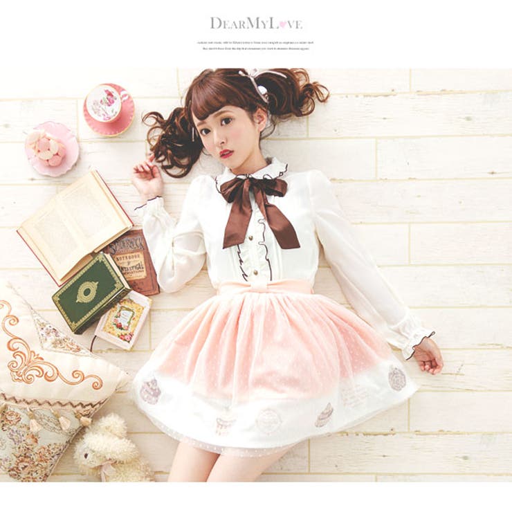 [カップケーキ刺繍ドットチュール重ねスカート|DML|PR|SW||] | 夢展望 | 詳細画像4 