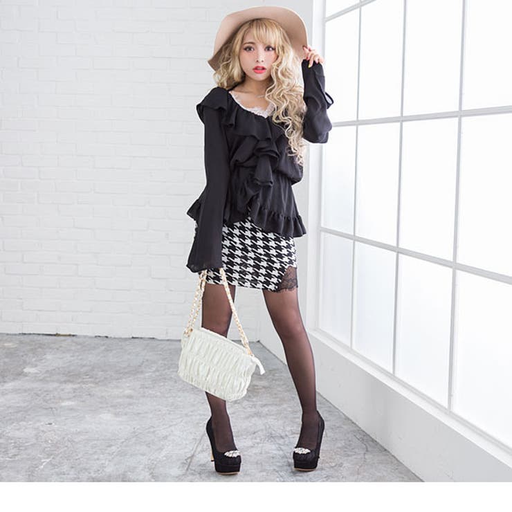 裾透けレースセクシータイトスカート|DB|LX|SE||][品番