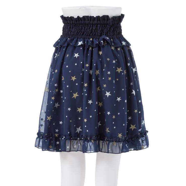 お月様刺繍星柄フリルスカート|DML|PR|SW||][品番：YU000040805