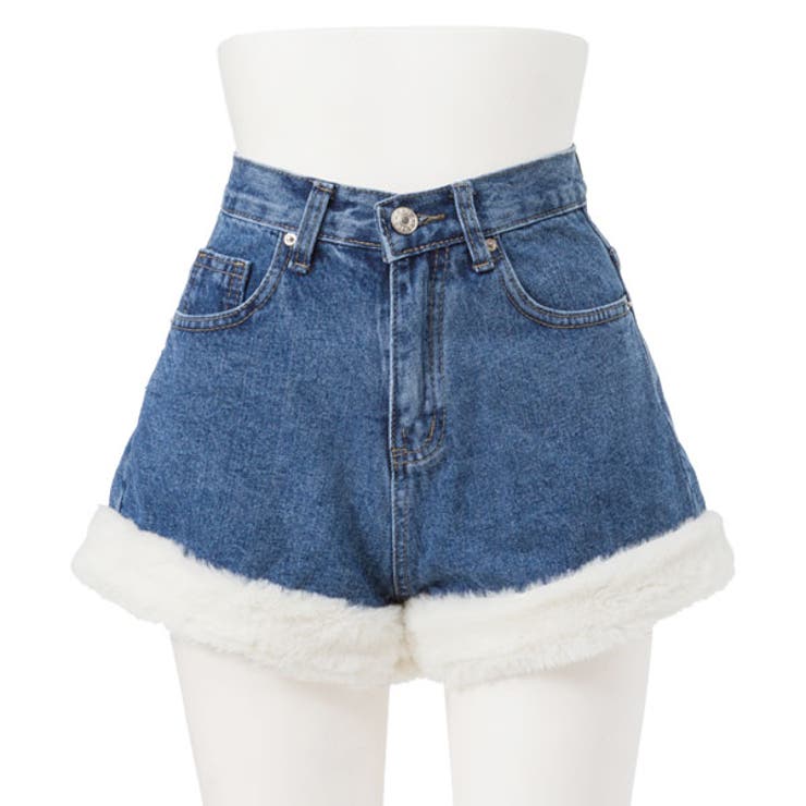 裾ファーデニムショートパンツ |DB|LX|SE||][品番：YU000040907]｜夢展望（ユメテンボウ）のレディースファッション通販｜SHOPLIST（ショップリスト）