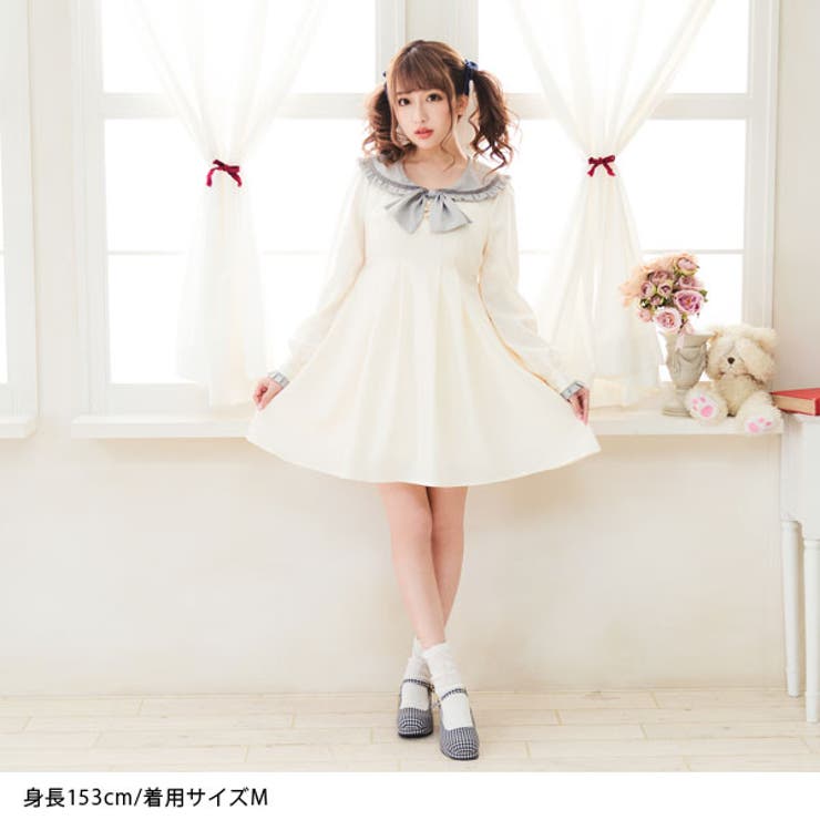 セーラー襟フレンチリボンクラシカルワンピース|DML|PR|SW||][品番