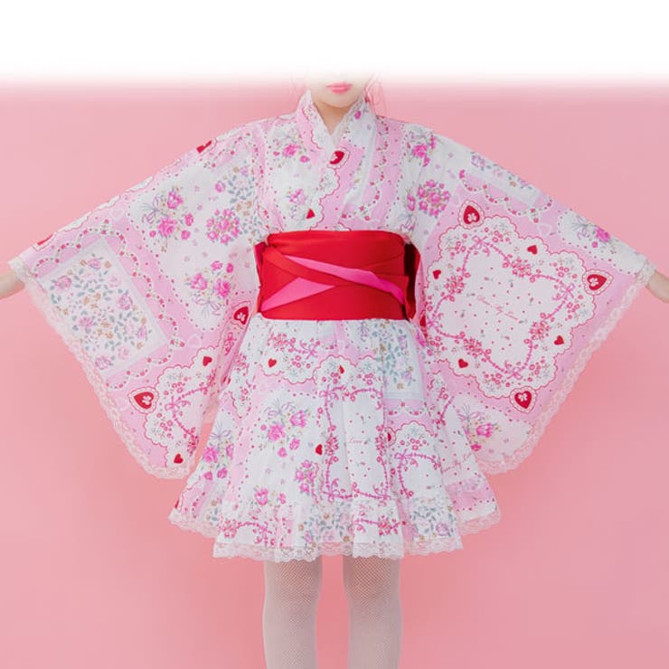夢展望 dearmylove 浴衣 ハンカチーフ柄 フラワー ピンク 夢展望 dearmylove 浴衣 ハンカチーフ柄 フラワー ピンク - メルカリ