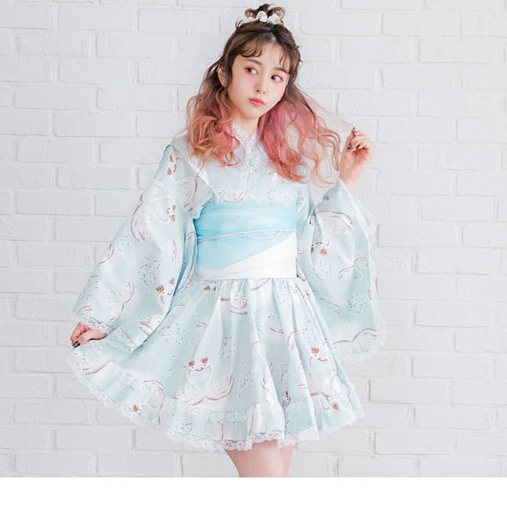 通常出品︎♡120cm♡浴衣ドレス♡ハンドメイド♡ワンピース ✝️MINI FRILL YUKATA DRESS✝️ MAJOH 2025 SUMMER NEW