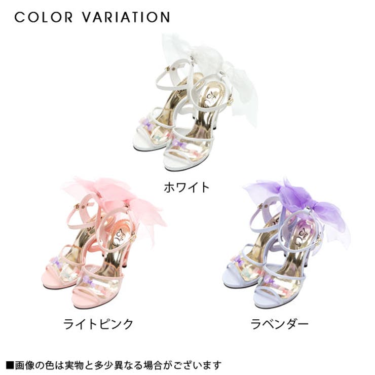 リボンいっぱいハートヒールサンダル|DML|PR|SW||][品番：YU000041375