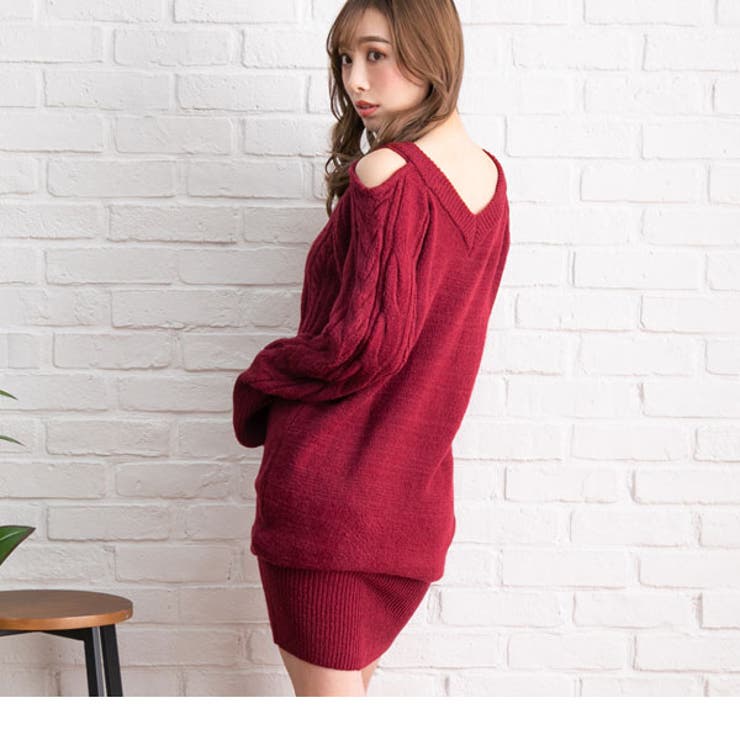 両vネック肩あきゆるピタニットワンピース Nl Cs 品番 Yu 夢展望 ユメテンボウ のレディースファッション通販 Shoplist ショップリスト