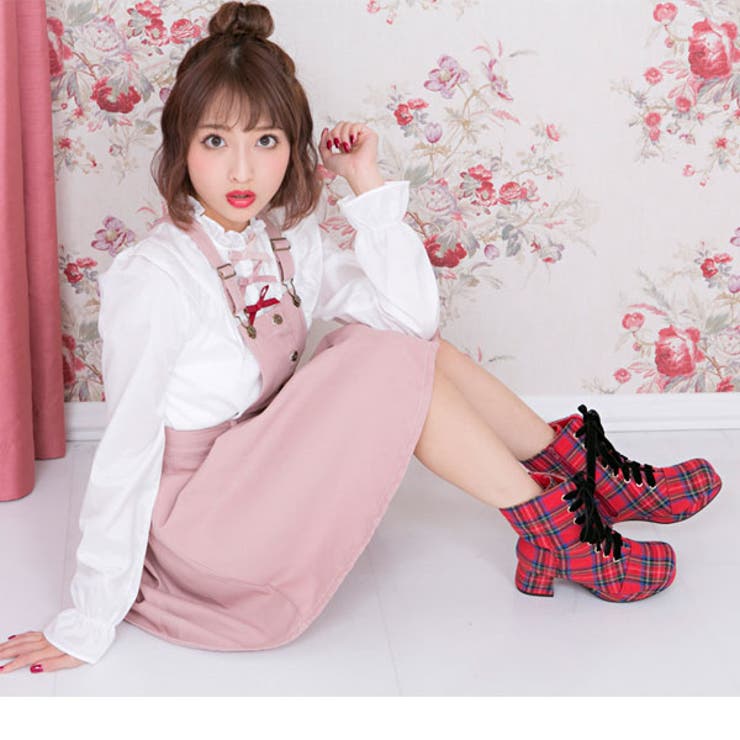 ベロアリボンレースアップロリータブーツ|DML|FN|SW||][品番