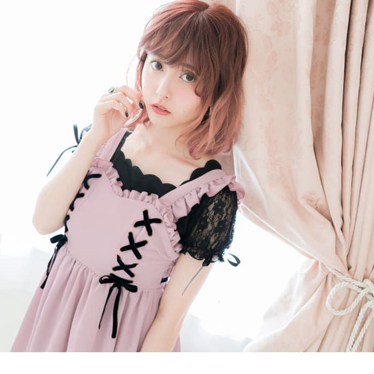 レースアップフリルジャンスカワンピース|DML|PR|SW||][品番
