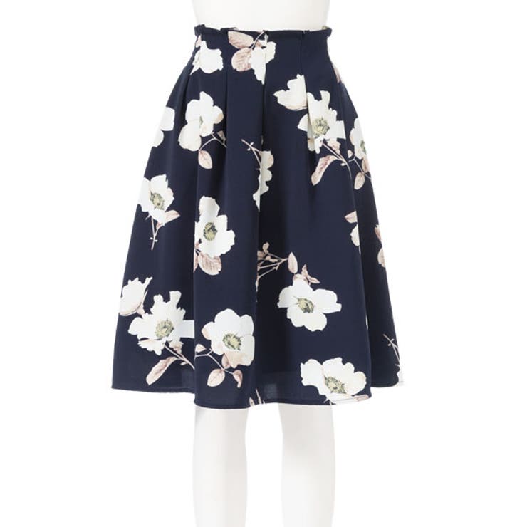 極美品♡ レオナール カンカン フレア スカート ひざ下丈 花柄 タック M 極美品♡ レオナール カンカン フレア スカート ひざ下丈 花柄