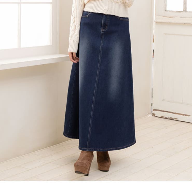 裏起毛ロングフレアデニムスカート|NL|CS||][品番：YU000042073]｜夢