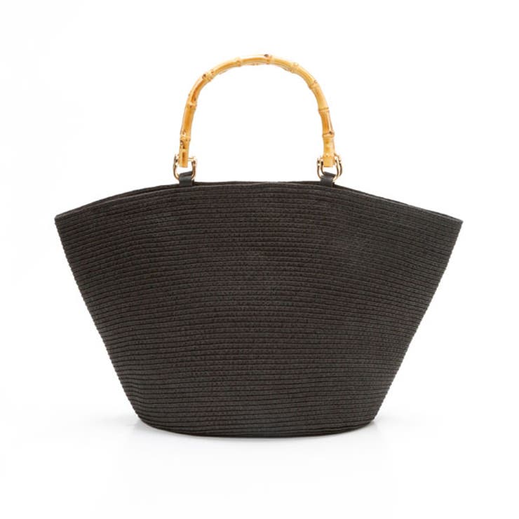 ★未使用★トートバッグ ハンドバッグ 更紗 バティック バンブー ビーズ バンブーハンドルトートバッグ / 23区 | ファッション通販