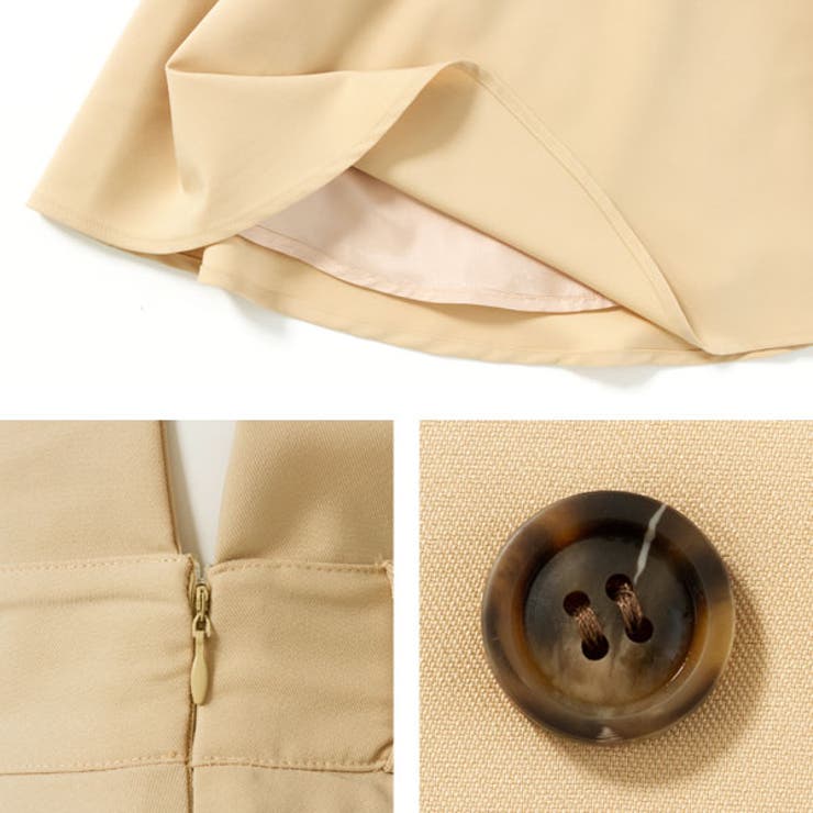 ベルト付きチェック柄トレンチスカート|NL|FN|CS||][品番