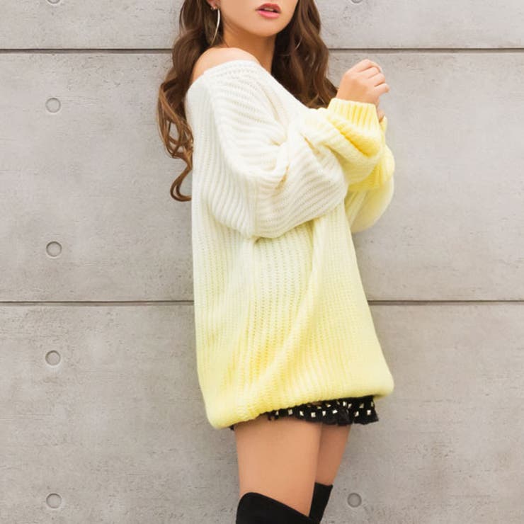 ニットワンピース 2タイプ アゼ編み[品番：YU000043571]｜夢展望