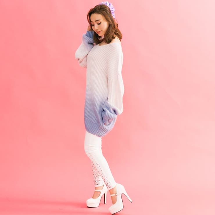 pearlygates　グラデーション ニットワンピース Kastane（カスタネ）の「【2022AWカタログ掲載アイテム