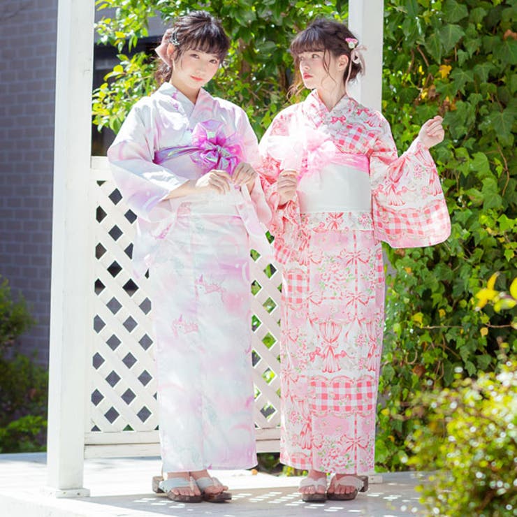 浴衣 うさぎ リボン[品番：YU000042748]｜夢展望（ユメテンボウ）の