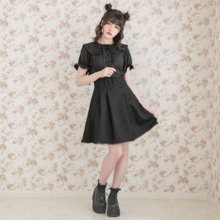 スカート バックフリル リボン[品番：YU000042877]｜夢展望