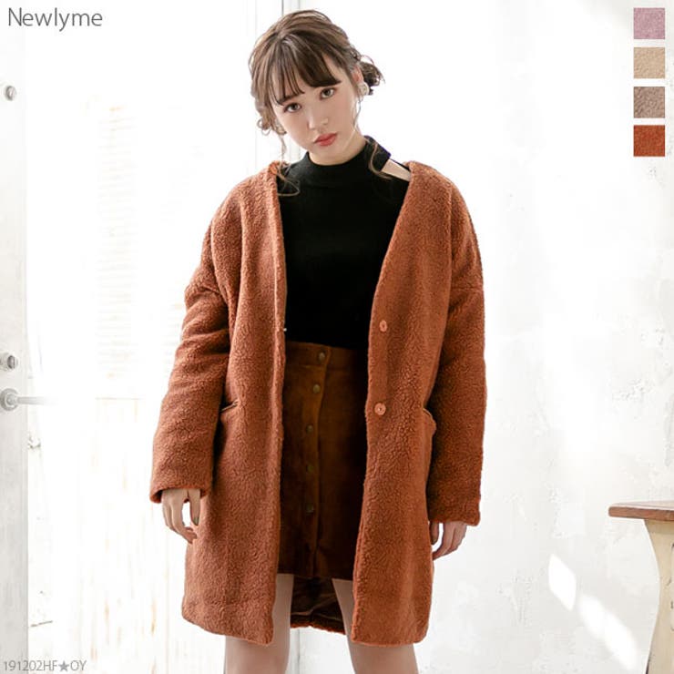 コート ジップポケット ノーカラー[品番：YU000043442]｜夢展望