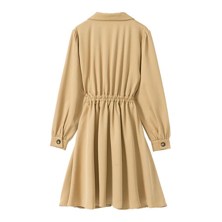 ワンピース トレンチ風 フレアー[品番：YU000043159]｜夢展望