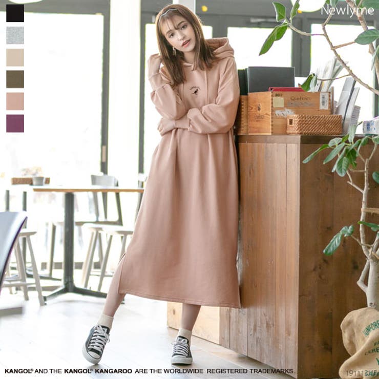 ワンピース KANGOLSPORT 裏起毛[品番：YU000043586]｜夢展望