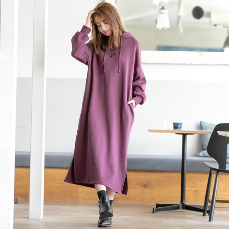 ワンピース KANGOLSPORT 裏起毛[品番：YU000043586]｜夢展望