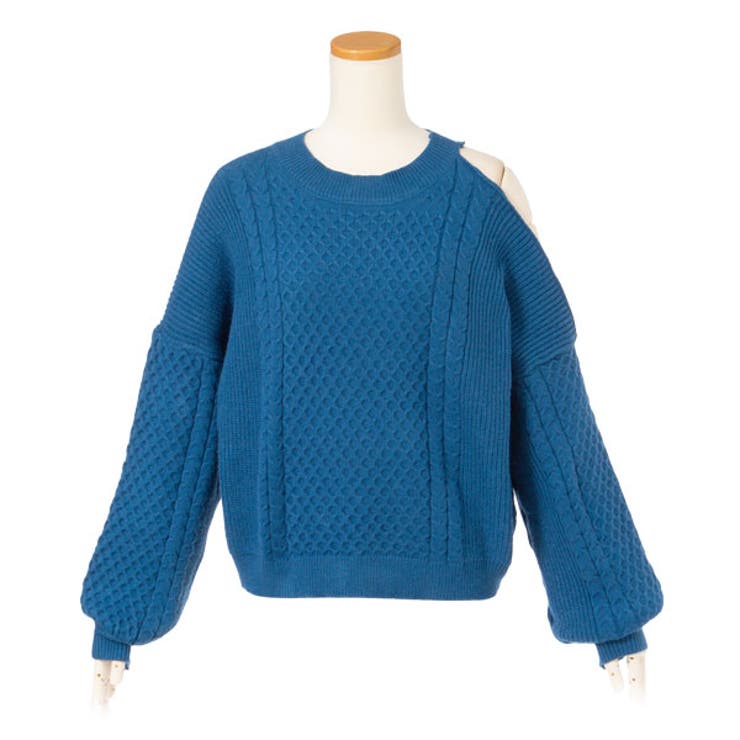 ケーブルゆるワンショルニットトップス|NL|CL|CS||][品番：YU000043649