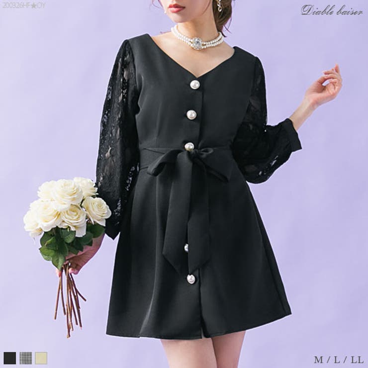 ワンピース パールボタン 袖レース 品番 Yu 夢展望 ユメテンボウ のレディースファッション通販 Shoplist ショップリスト