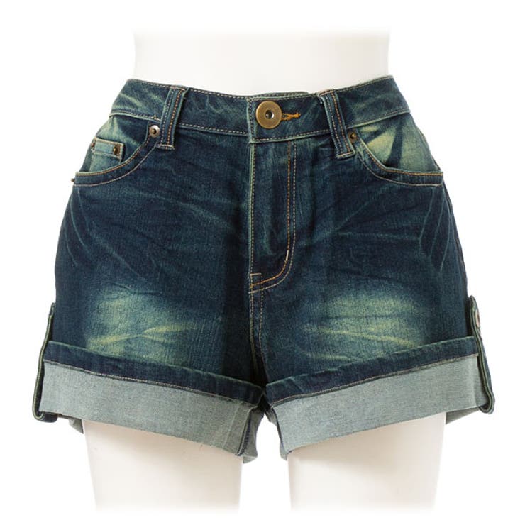 DIANTEロールアップショートパンツ DIANTEロールアップデニムショートパンツ Roll up denim short