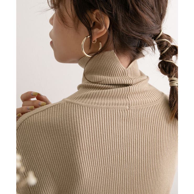 洗えるシルクタッチリブタートルニット|NL|CS||][品番：YU000044491