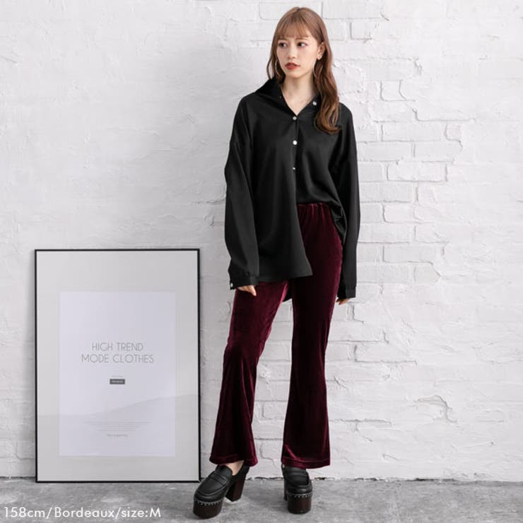 美品✨ キャサリンハムネット ベロア セットアップ フレアパンツ